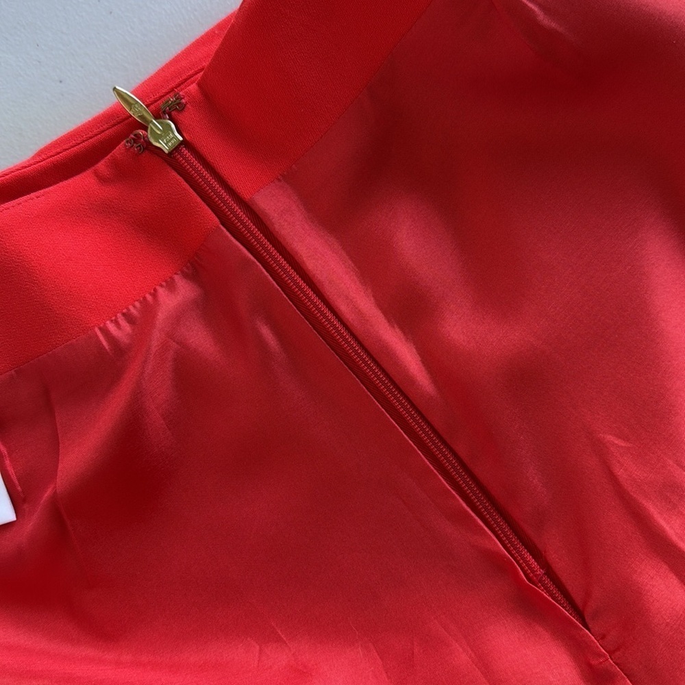 Draper James Coral Pink Scallop Hem Mini Skirt Cocktail - Picture 7 of 15